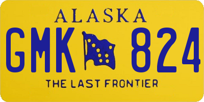 AK license plate GMK824