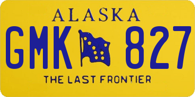 AK license plate GMK827