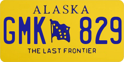 AK license plate GMK829
