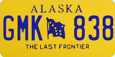 AK license plate GMK838