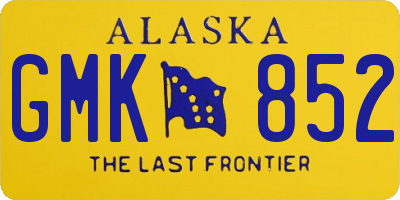 AK license plate GMK852