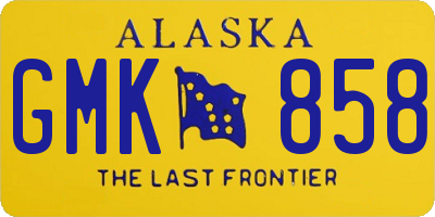 AK license plate GMK858