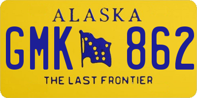 AK license plate GMK862