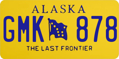AK license plate GMK878