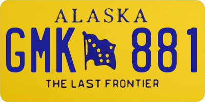 AK license plate GMK881