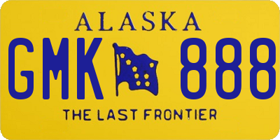 AK license plate GMK888