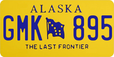AK license plate GMK895