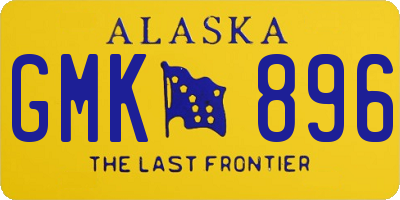 AK license plate GMK896
