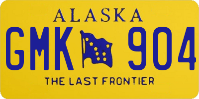 AK license plate GMK904