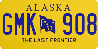 AK license plate GMK908