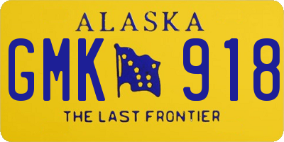 AK license plate GMK918