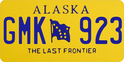 AK license plate GMK923