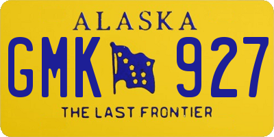 AK license plate GMK927