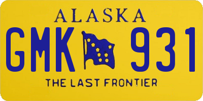 AK license plate GMK931