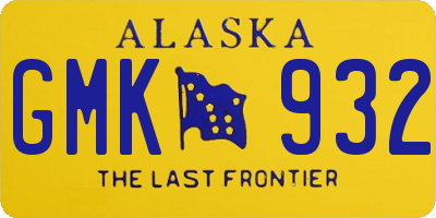 AK license plate GMK932