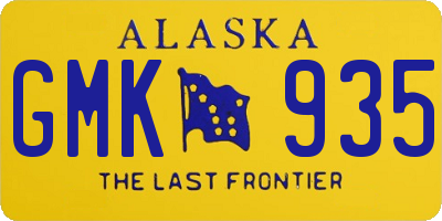 AK license plate GMK935