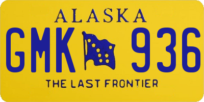 AK license plate GMK936