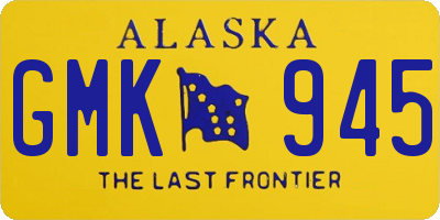 AK license plate GMK945