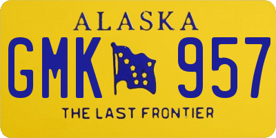 AK license plate GMK957