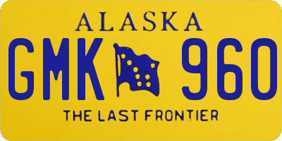 AK license plate GMK960