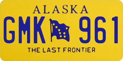 AK license plate GMK961