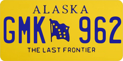 AK license plate GMK962