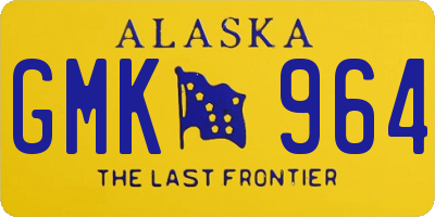 AK license plate GMK964