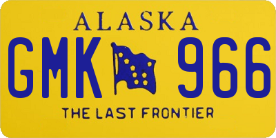 AK license plate GMK966