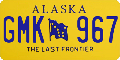 AK license plate GMK967