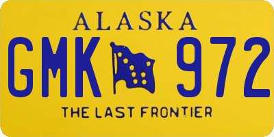 AK license plate GMK972