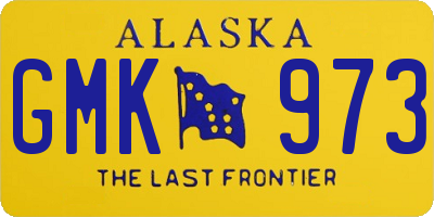 AK license plate GMK973