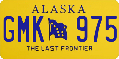 AK license plate GMK975