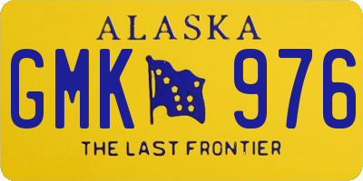 AK license plate GMK976