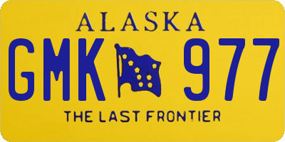 AK license plate GMK977
