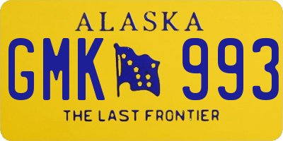 AK license plate GMK993