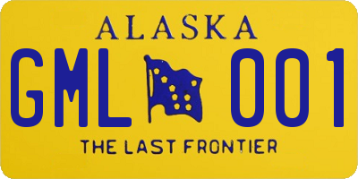 AK license plate GML001