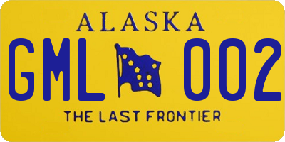AK license plate GML002