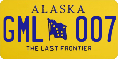 AK license plate GML007
