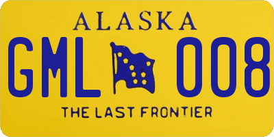 AK license plate GML008