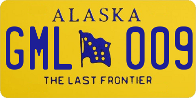 AK license plate GML009