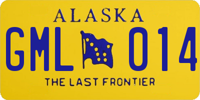 AK license plate GML014
