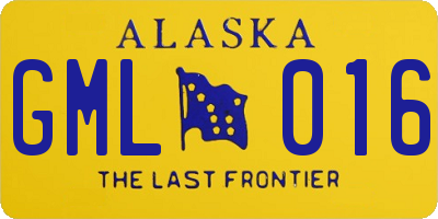 AK license plate GML016