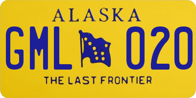 AK license plate GML020