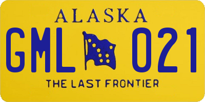 AK license plate GML021