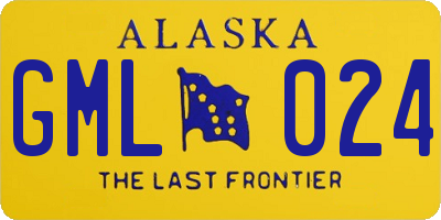 AK license plate GML024