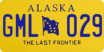AK license plate GML029
