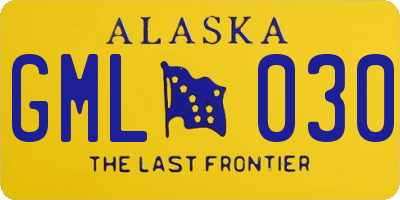 AK license plate GML030