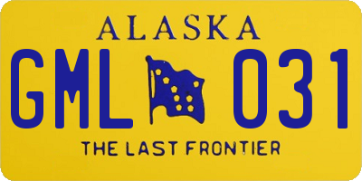 AK license plate GML031