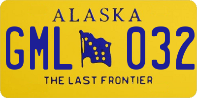 AK license plate GML032