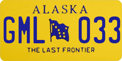AK license plate GML033